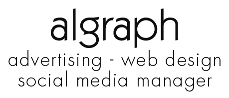 Logo Algraph: advertising, web design e social media manager