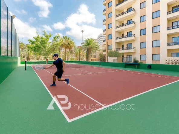 cancha de tenis del complejo Club Paraíso en Playa Paraíso - 1