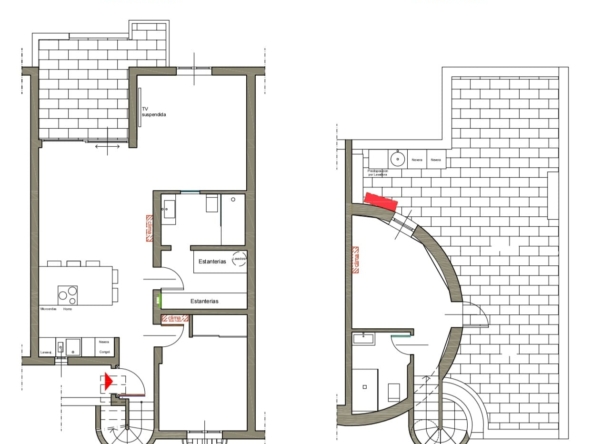plano del atico en venta en el complejo Adeje Paradise en Playa Paraiso