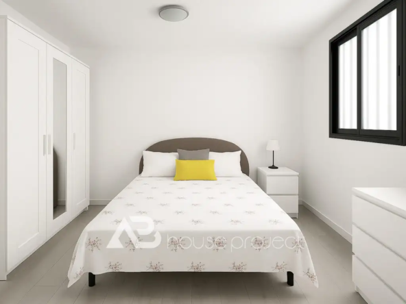 dormitorio del piso en venta en el complejo "CHAYOFITA" en Costa del Silencio