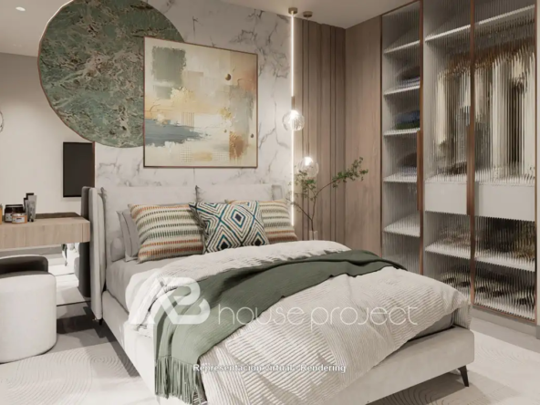 dormitorio 1 del atico de lujo en venta en el complejo Atlantic Homes en el Madroñal