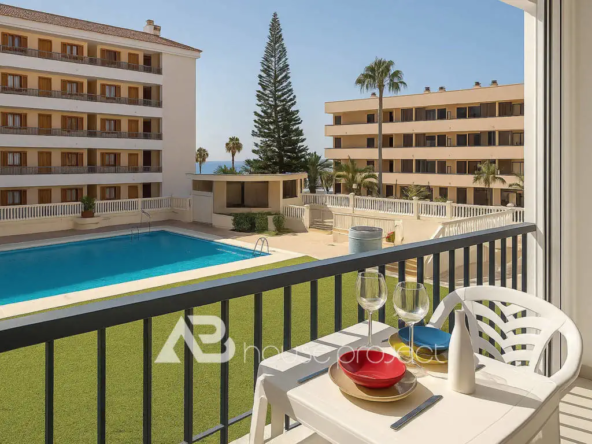 terraza piso en venta en el complejo Fayser en Los Cristianos