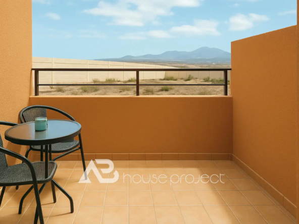 terraza del piso en venta en el complejo Sotavento III en la Tejita-El Medano - 1