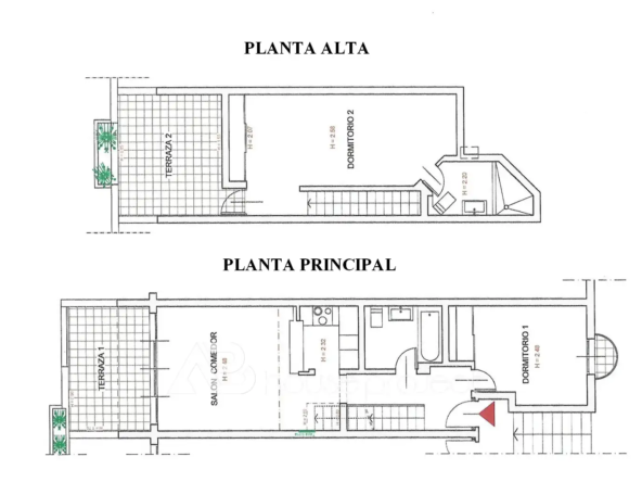 plan del atico duplex en venta en el complejo "Adeje Paradise" en Playa Paraiso -1