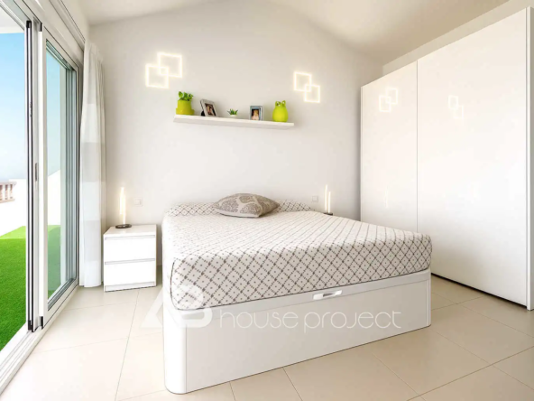 dormitorio del ático en venta en el complejo Los Alamos en Los Cristianos - 3